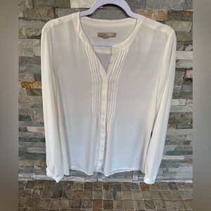 Elegant White Blouse banana republic long sleeve